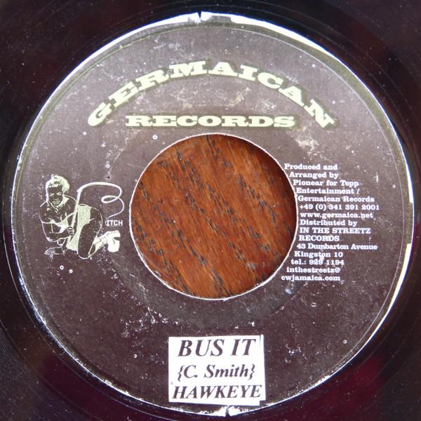 

7inch Record HAWKEYE BACKYARD CREW Bus It Talk About Love NONE Germaican Recor Jamaica Reggae Ska Dub Used