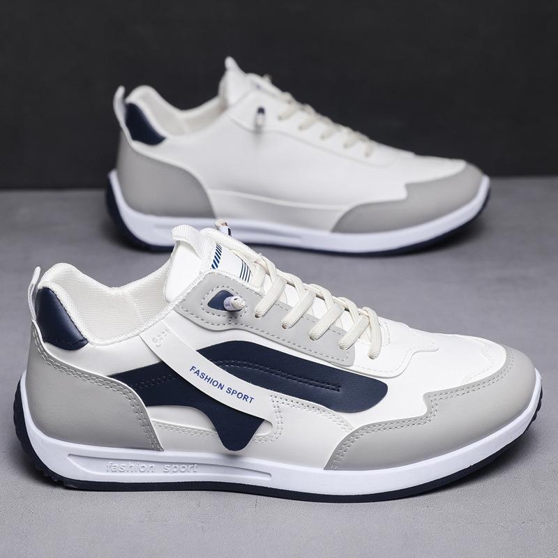 Men's new men's shoes running casual shoes leather low-top sneakers board shoes men's