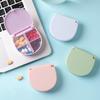 Portable Mini 4-Panel Small Medicine Box For Travel Suitable For Pills Supplements Portable Storage Box 4-Panel Multi-Color Fashionable Medicine Box