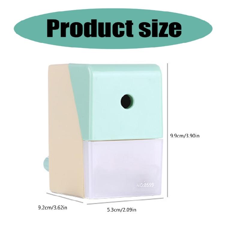 Classroom Manual Pencil Sharpener with Shavings Container, Auto Feeding In Adjustable Thickness Sharpener for Student