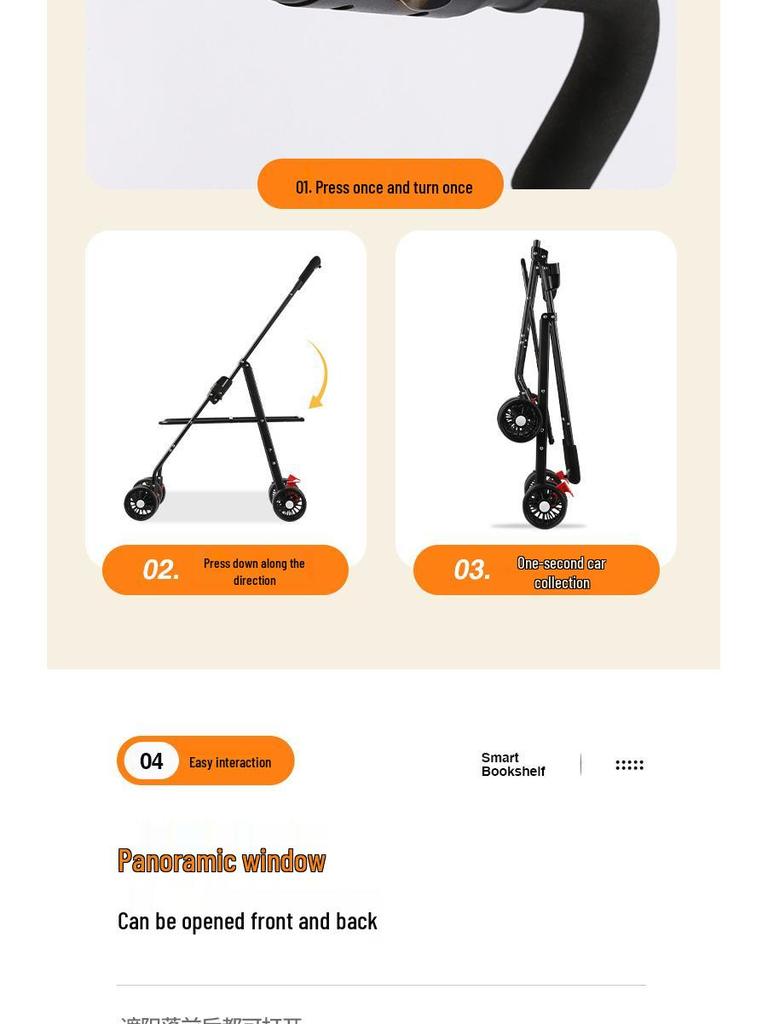 Customized Foldable Pet Stroller for Small & Medium Dogs and Cats