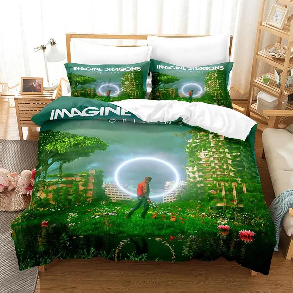 Imagine Dragons Single Double 3D Printed Bedding Set For Boys Bedroom Queen King Size Quilt Cover Pillowcase