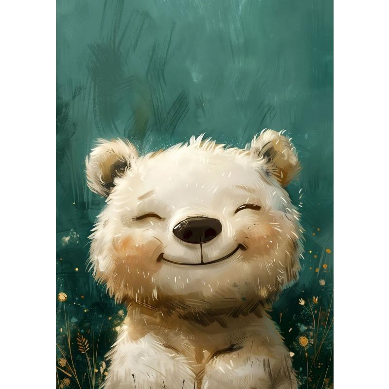 

Милый мультяшный плакат с детенышами животных Собака Сова Обезьяна Холст Картина Настенное искусство для детской комнаты Декор для дома Мурал 21cm×30cm NoFrame