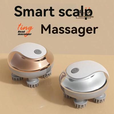 Kopfmassagegerät, Kopfmassage-Werkzeug, Linderung von Kopfschmerzen, Vollautomatische Kopftherapie Elektrisches Kopfhautmassagegerät
