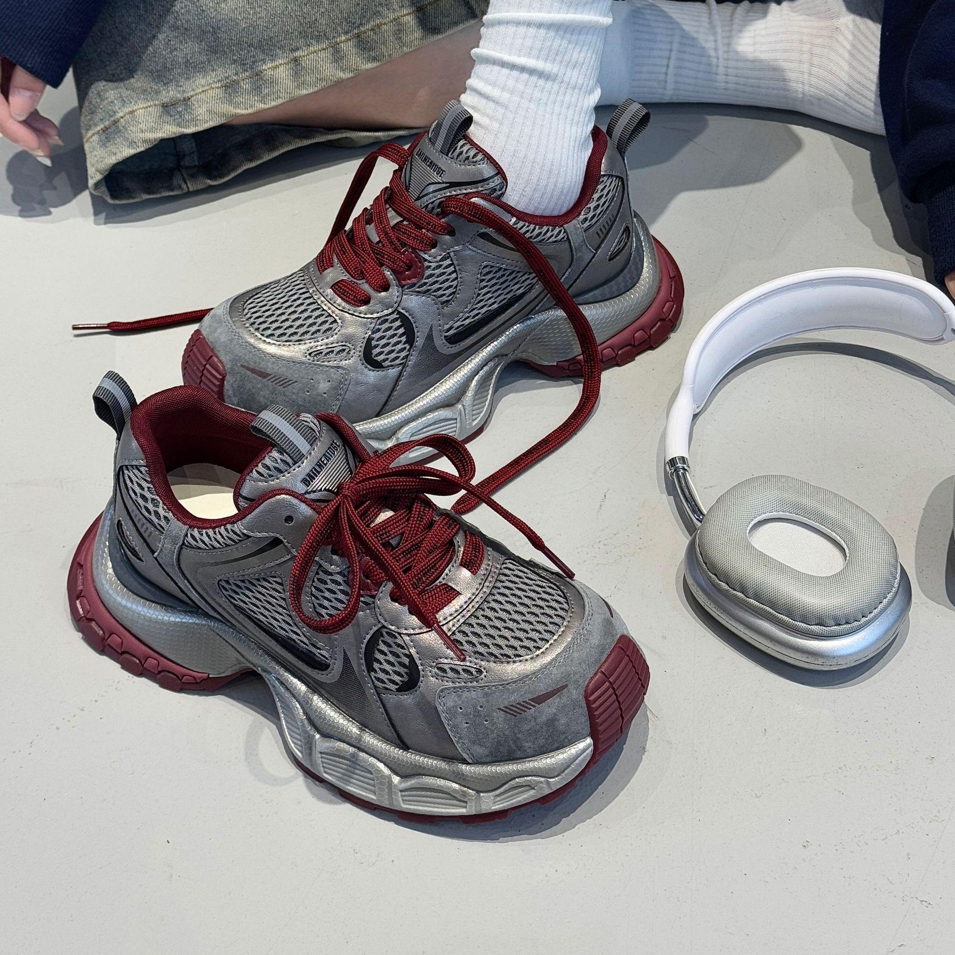 

Women s Cowhide Dad Shoes - 2025 Autumn Collection: Genuine Leather, Lightweight, Thick Sole, Fashionable, Casual, Sports Sneakers. Size 40