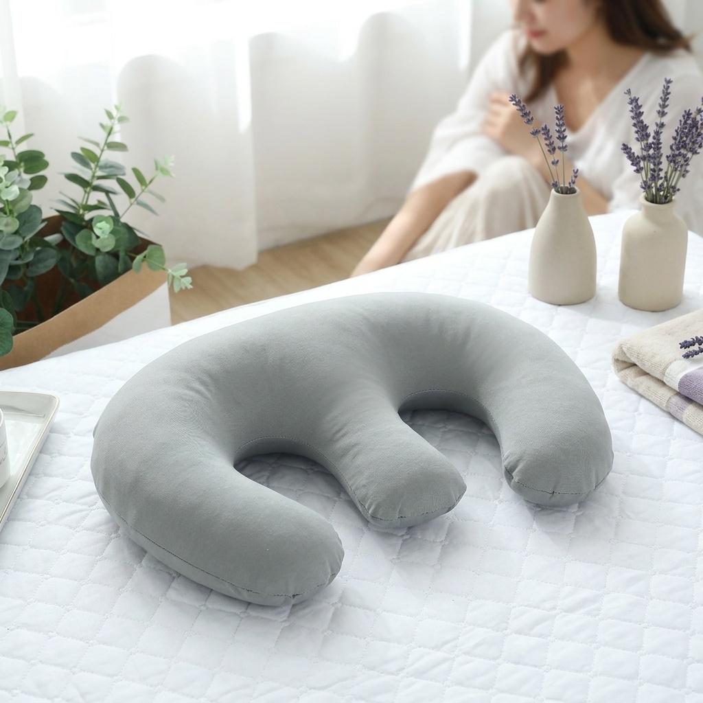 U-Shaped Latex Massage Pillow for Beauty Salon Beds, Face Cradle Cushion with