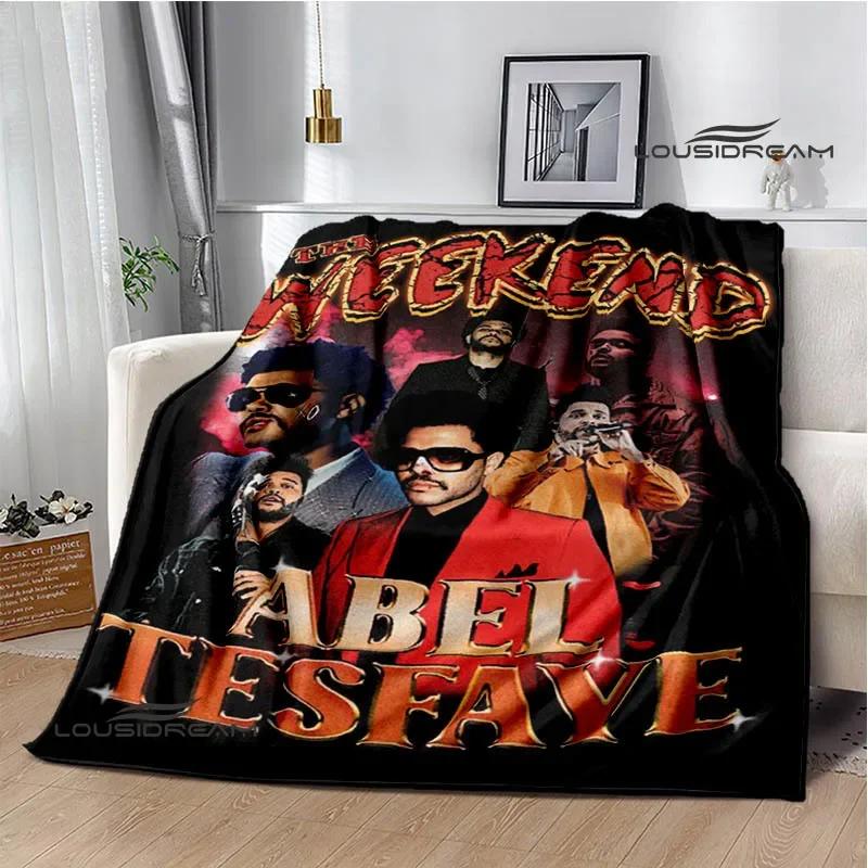 Singer The Weeknd Print Blankets Flange Warm Blanket Soft and Comfortable Home Travel Bed Blanket Picnic Blankets Birthday Gift