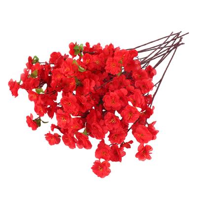 Peach Artificial Flowers Bouquet For Garden Party Wedding Marriage Decoration Home Room Decor Fake Flowers Table Vase Ornament