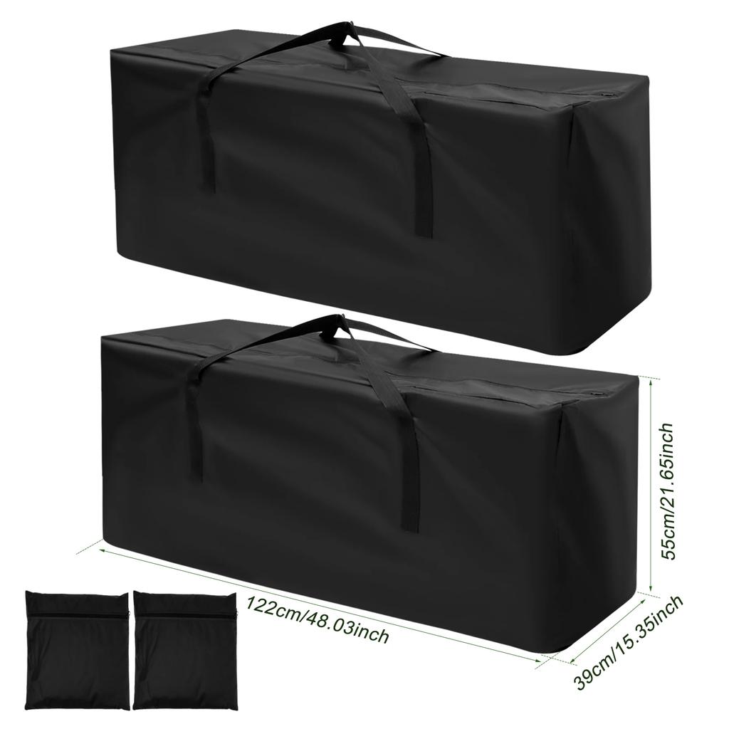 2Pcs Furniture Cushion Storage Bag Large Capacity Furniture Protective Bag Waterproof Dustproof Garden Christmas Tree Organizer