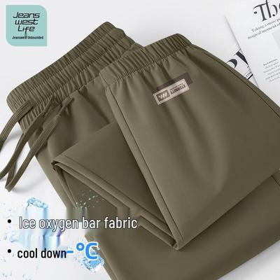 JEANSWEST LIFE Men's Ice Silk Quick-Dry Harem Sport Pants
