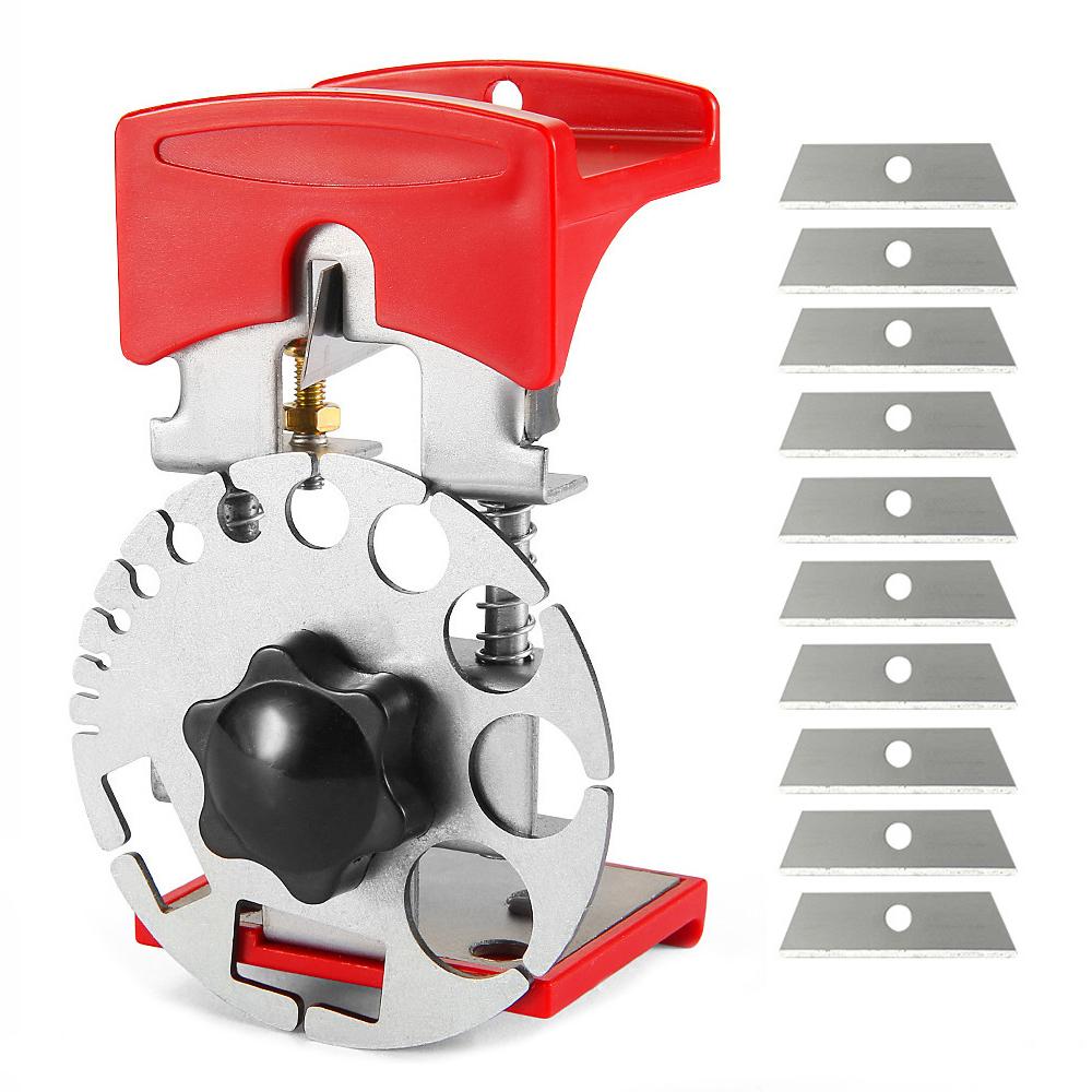 Metal Disc Handheld Cable Wire Stripper Adjustable Manual Wire Stripping Tool with 10 Blades A