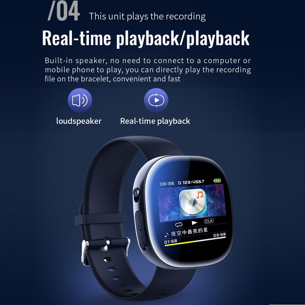 NOU Bluetooth 5.0 MP4 cu înregistrare cu o singură tastă Ieșire dictafon Înregistrare voce E-book Mp3 Music Player 8GB/16GB/32GB player video MP4