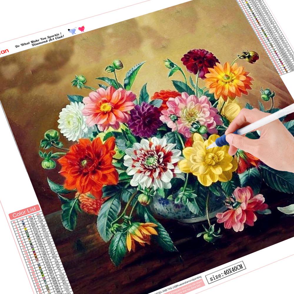 

5D DIY Полный дрель Алмазная картина Цветок Вышивка крестом Стразы Мозаика 40*40 cm