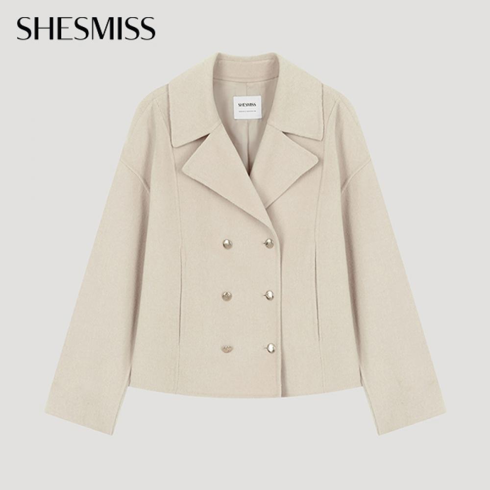 

She S miSS Double breaSted Handmade Jacket Swhjko41040 Ot oatmeal/55