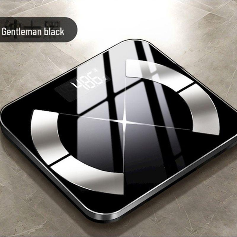 

Модернизированные интеллектуальные перезаряжаемые весы для измерения жира и веса - точные электронные весы для домашнего использования weight scale, chargeable чёрный