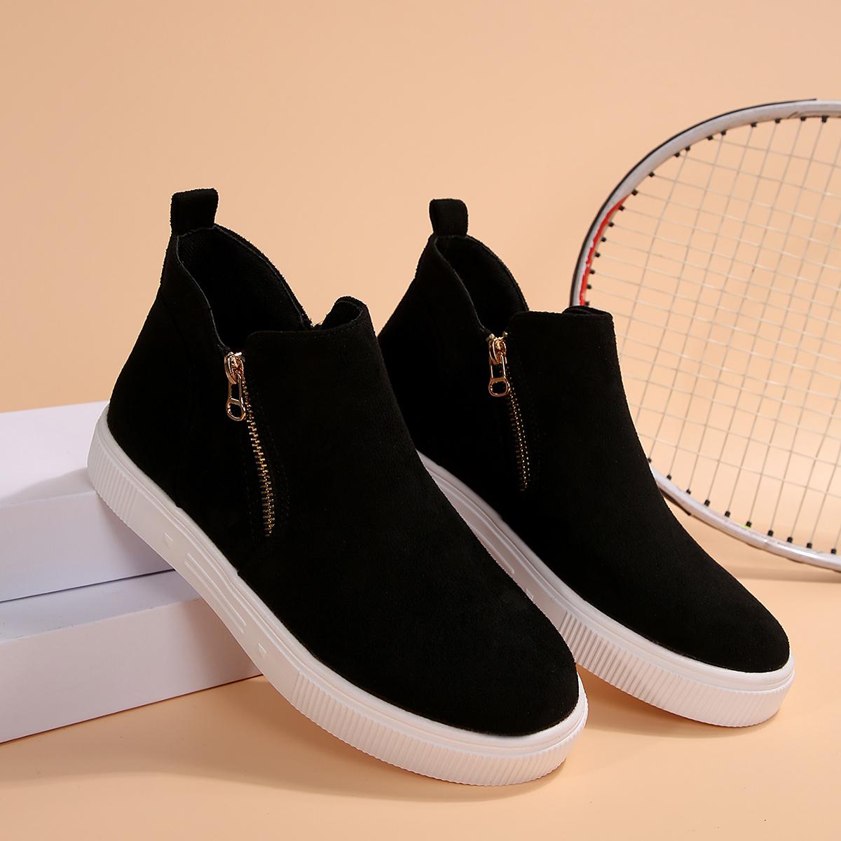 

Модные зимние сапоги для снега женские зимние удобные туфли на молнии теплые плюшевые зимние модные туфли на плоской подошве хлопковые брендовые женские ботильоны 36 чёрный