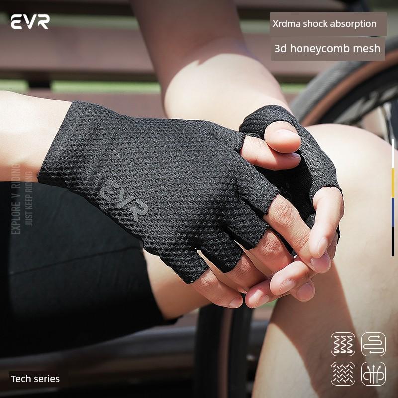 Evr-Cycling Gloves Short-Fingered Spring and Summer Half-Fingered Men's and Women's Mountain Road Cycling Equipment Breathable Non-Slip