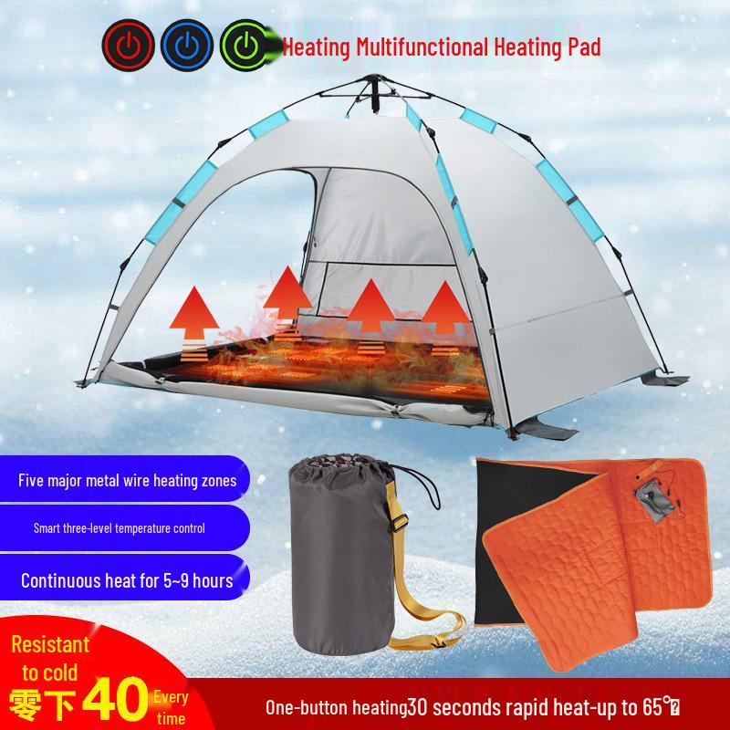 2022 Winter Warm Sleeping Bag with Heating Pad - Non-slip, One-Piece Camping Pad