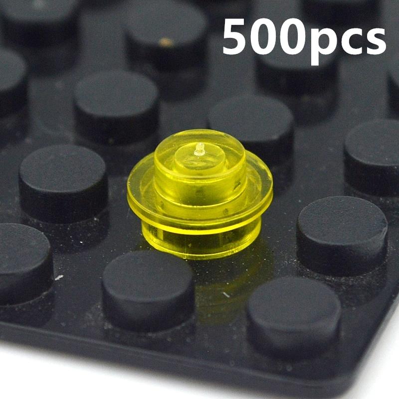 Lamp Block Bricks Transparent 1x1 Dot Size DIY Brick Playset Thin Figures Creative DIY Sea Water Brick Fits For 4073