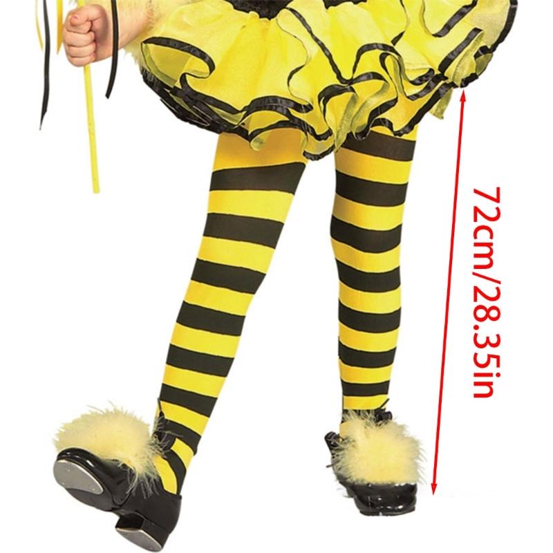 Bee Costume Set Bee Ear Headband Tutu Skirt Sleeve Sunglass Strip Sock for Kids Adult Halloween Christmas Animal Cosplay