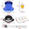 PWK 21Mm Carburetor, Universal Mortorcycle Racing With Blue Float Bowl Horn Cup Intake Manifold Fit For 2T 4T Engine Scooter Motorcycle ATV Quad Pit