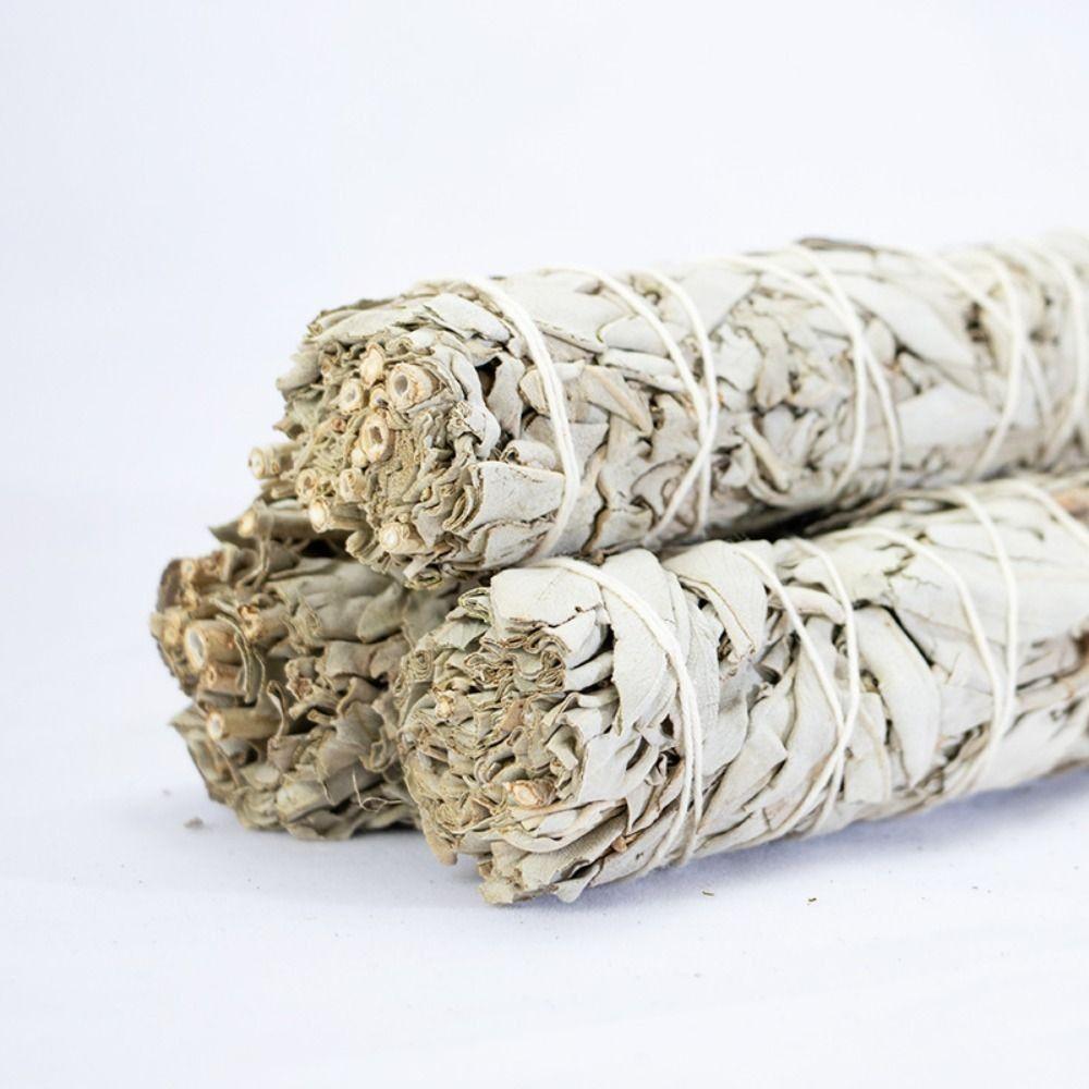 10cm Weißer Salbei Bündel Kalifornien Smudge Stick Stab für Spirituelle Räucherstäbchen Verbrennung Aromatherapie Energiereinigungsbündel