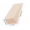 3Pcs Sturdy Natural Wood Door Stopper Wedge Heavy Duty Floor Protector Works on Carpet Hardwood Tile Concrete Safe for Babies