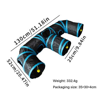 Polyester+Steel Wire Cat Tunnel Tube Foldable Training Interactive Cat Maze Tunnel Breathable Rabbit Guinea Pig Tent Guinea Pig