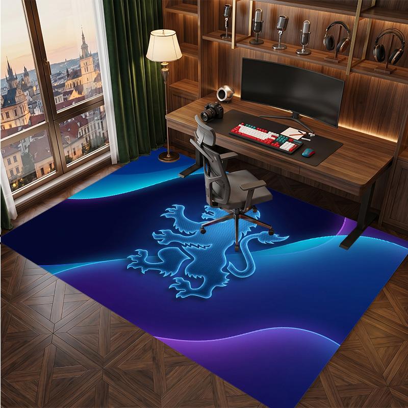 Aston Villa Football Print Crystal Velvet Rug, Comfortable Water Absorbent Non Slip Indoor Floor Carpet