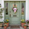 Realistic Design Easter Bunny Wreath Fresh Decoration Reusable Wreath  Space Settings