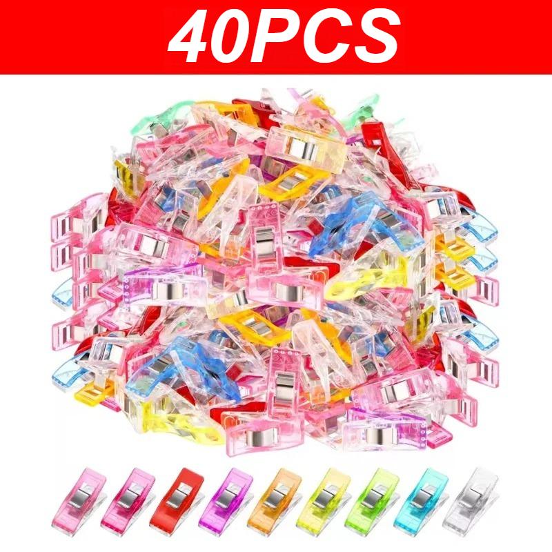 80/4/20 Stück Nähklammern Bunt Vielseitig Kunststoff Basteln Häkeln Stricken Sicherheit Kleidung Farbige Bindeclips Büroklammern