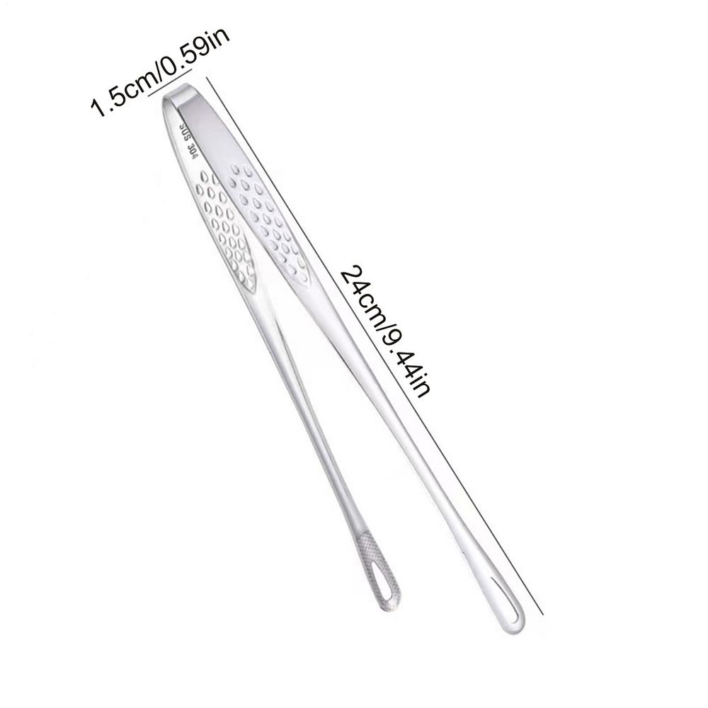 

Outdoor Grill Tongs 24cm Grill Stainless Steel Nonslip Bakery Food Tong Portable Steak Clamp with Comfortable Grip Kitchen Food