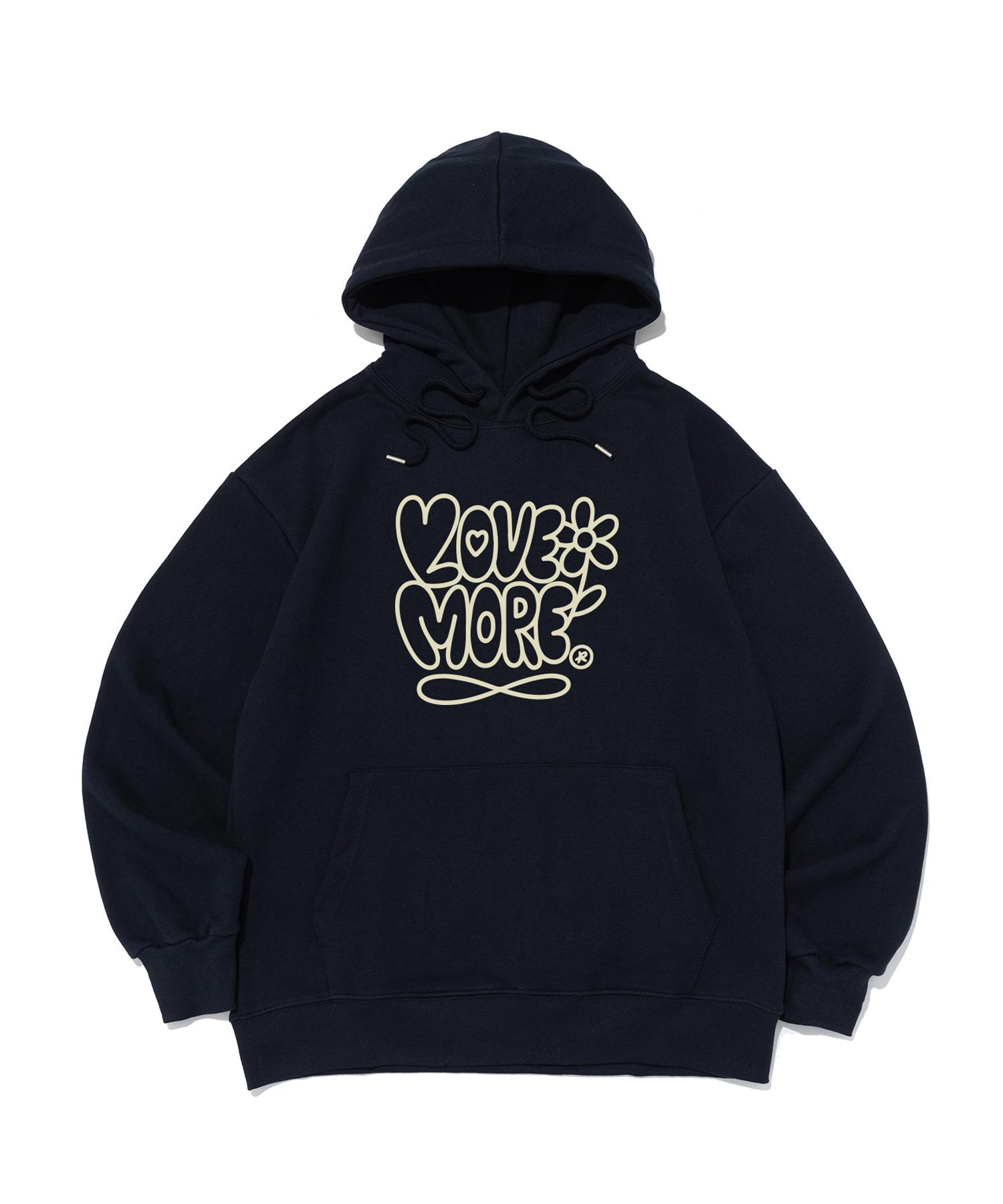 Road Road Love More Graphic Hoodie (Navy) Navy/M (No Fleece Lining)