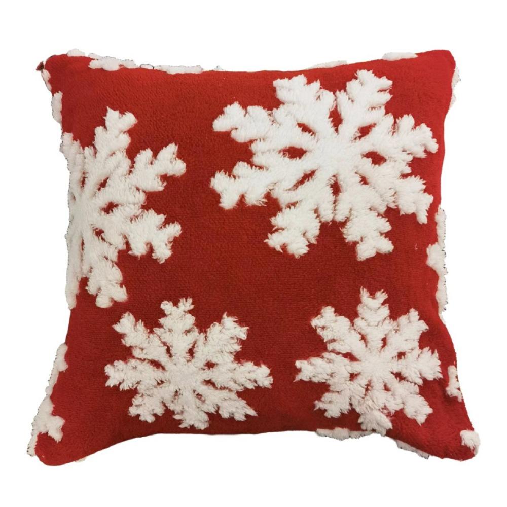 Наволочка 45×45см Плюшевая Наволочка для Подушки на Диван Модная Наволочка Домашнее Украшение красный