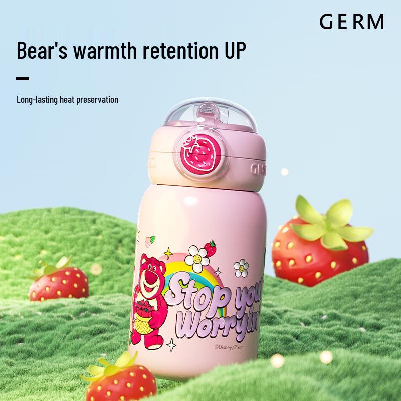 Geli Strawberry Bear Rainbow Planet Insulated Bottle