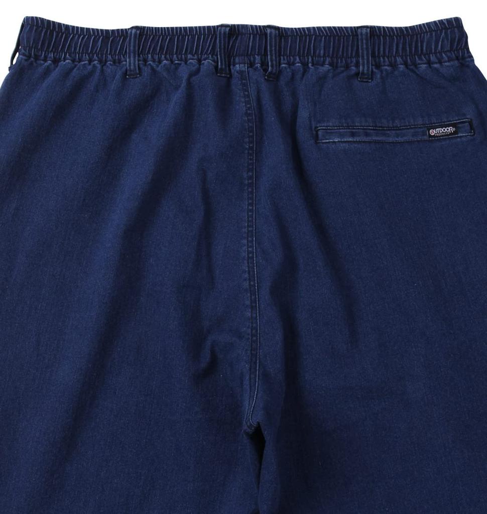 [Mid, Specializing in Plus Sizes] Pants (Outdoor Products) OUTDOOR PRODUCTS Plus Size Cool-Touch Denim Easy Pants, 5L, Blue, Men's, 1012543101-2-5L