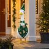 Christmas Costume Set with Santa Hat, Bib and Tie for Outdoor Yard Garden Decoration