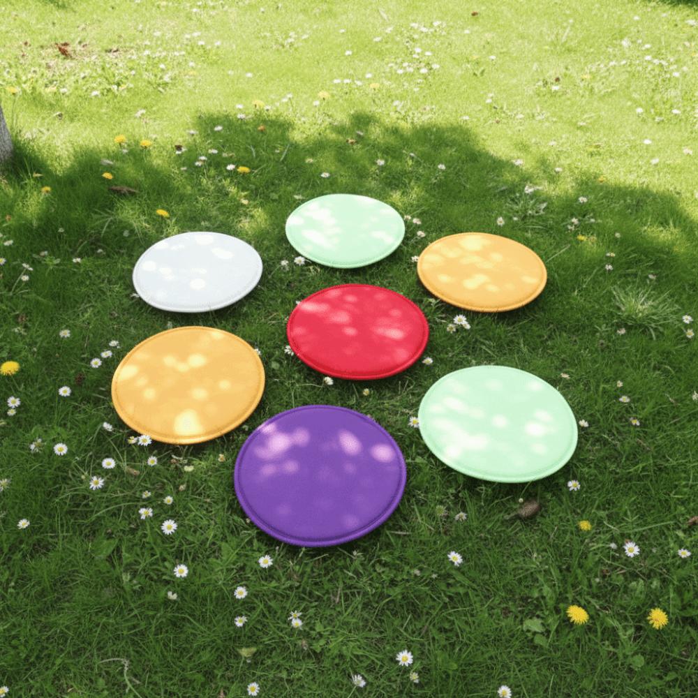 Candy Color Seat Cushion Simple Fabric Sponge Cushion Round Chair Cushion  Outdoor Picnic
