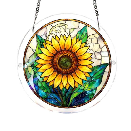 Acrylic Jigsaw Puzzle Suncatcher Colorful Stained Glass Style Sun Catcher DIY
