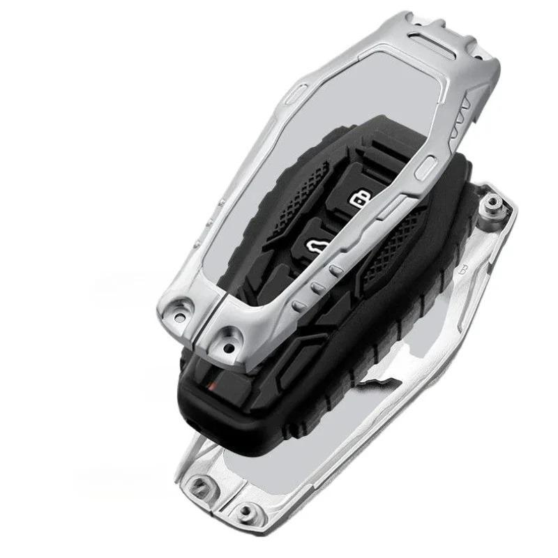 For Chery Jaecoo 6 J6 ICAR 03 224-2026 Zinc Alloy Silver Car Key Case Keyless Cover Key Shell Interior Car Accessories