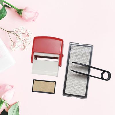 Mini Personalised Self Rubber Stamp Set Address Detachable Learning Date Stationary Alphabet DIY Character Stamp for Hobby Home
