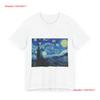 Masters of Art Van Gogh Starry Night Jersey  T Shirt Vintage Washed Stretched Comfortable Designer Clothes Stylish Versatile