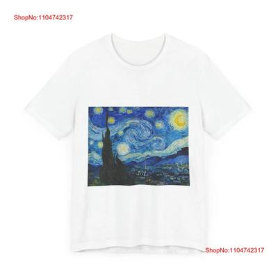 Mistři umění Van Gogh Hvězdná noc Dres Tričko vintage Prané Pružné Pohodlné designové oblečení Stylové Všestranné