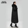 XueZhongFei Damen Lange Daunenjacke mit Kapuze und Fuchspelzkragen
