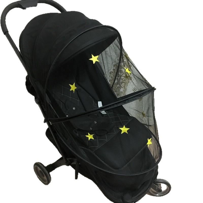 Baby Stroller Frame with Zipper & Embroidery Mosquito Net, Foldable & No Installation Needed.