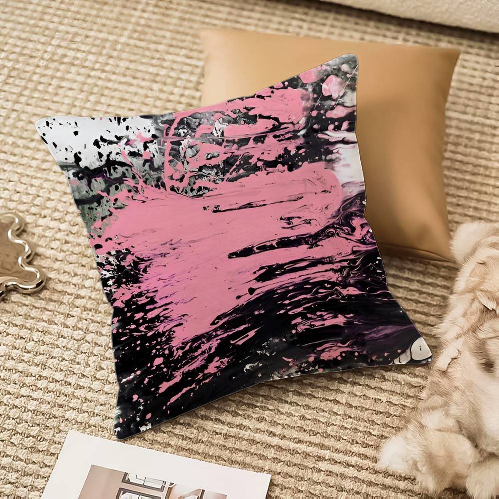 Artistic Sense Of Color Pillow Case Anti-dustmite Invisible Zipper Sofa Bed