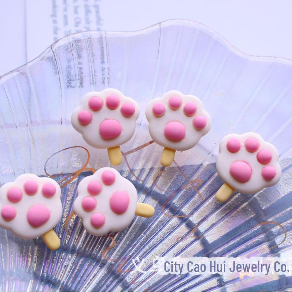 Pink DIY Resin Jewelry Accessories: Ice Cream, Lollipop, Donut, Water Cup, Jewelry Box Patches.