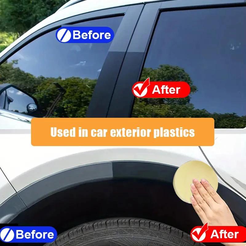 Car Plastic Restorer Back to Black Gloss, Auto Interior Leather & Panel Renewal Wax Coating Polish & Repair Cleaner car cleaner