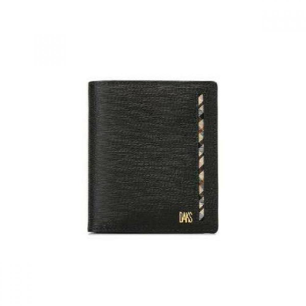 Daks Dark Brown Leather Gold Logo Wallet Dbwa2e913w3