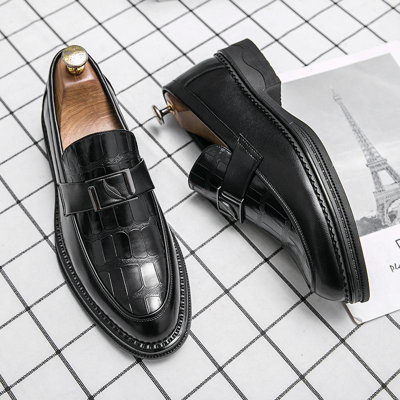 Foreign trade casual small leather shoes men's summer British style 2025 new business dress wedding groom shoes